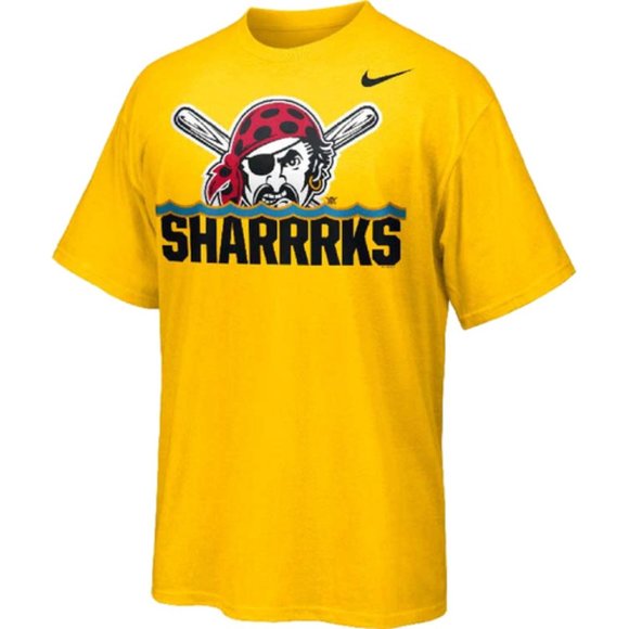 Nike Pirates Jolly Roger SHARRRKS Shirt LARGE - Picture 1 of 1